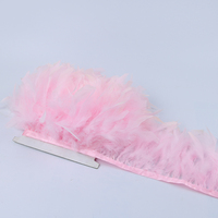 Vente en gros de franges en plumes de dinde teintes en 43 couleurs pour l'artisanat, les costumes de mariage, la décoration, la chandelle