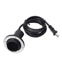 Fiche American Standard à 2 broches avec prise E27 Cordon d'alimentation pour lampe d'extérieur