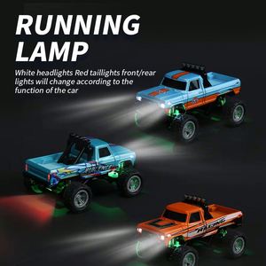 Mini voiture télécommandée RC 1/64 avec lumière LED pratique, en alliage, nouveau jouet pour enfants, avec fonctions d'absorption des chocs, cadeau parfait pour les enfants - Product Image 2