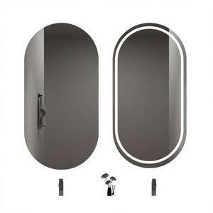 Hot Selling MoreIn Luxury Modern LED Smart <b>Mirror</b> for Villa and Hotel Bathroom Oval Shape <b>Silver</b> Material - Product Image 2