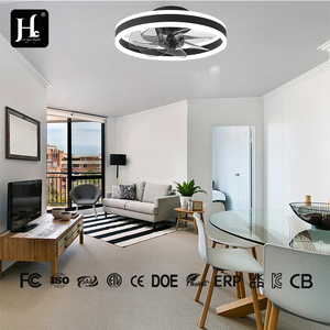 Ventilador de techo LED moderno de 20 pulgadas con control remoto negro, 6 velocidades, para dormitorio, habitación infantil, sala de estar, interruptor discreto - Product Image 3