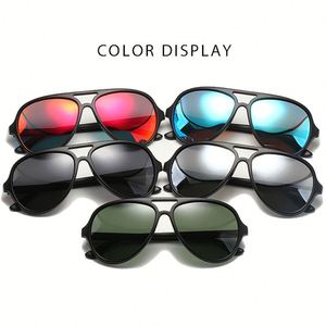Lunettes de soleil polarisées sportives pour hommes et femmes, monture large tendance 2025, verres TAC UV400, avec logo personnalisé - Product Image 3