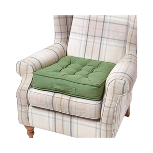 HOMESCAPES Coussin d'appoint de <span class=keywords><strong>fauteuil</strong></span> moderne en bois massif vert foncé Grand coussin de siège carré ferme de 50cm Soutenir 10cm d'épaisseur Soulever doux - Product Image 1
