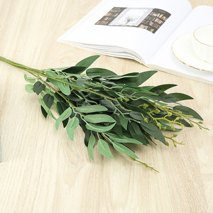 Feuilles de Saule Artificielles en Soie Vertes pour Décoration Maison et Mariage, Fleur Artificielle Simulée, Vente Chaude - Product Image 6