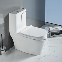 Sanitaires de luxe Water Closet Céramique Salle de bain Porcelaine Or Ligne Blanc Wc Siphonic One Piece Toilettes Commode