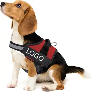 Светоотражающий дышащий Регулируемый жгут для домашних животных индивидуальный дизайн уличный служебный жилет для собак среднего размера