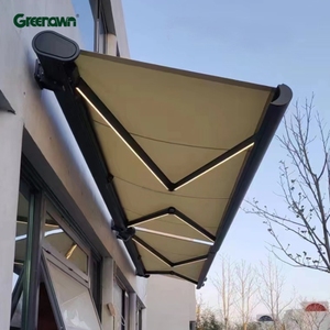 Toldos Retráctiles de Aluminio para Exteriores de <span class=keywords><strong>3x3</strong></span>, 3x4, 4x4 y 4x6, Toldos de Pared <span class=keywords><strong>con</strong></span> Casete Completo para el Hogar - Product Image 3