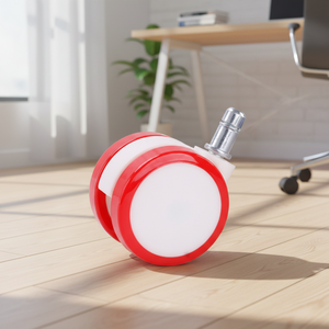 Roulettes de meubles de 2,5 pouces (10*22 mm) en nylon durable, finition couleur personnalisée OEM, pour chaise de bureau, revêtement en PVC - Product Image 2