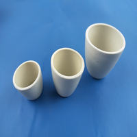 Creuset en céramique d'alumine de porcelaine réfractaire de laboratoire conique de haute pureté pour l'analyse thermique