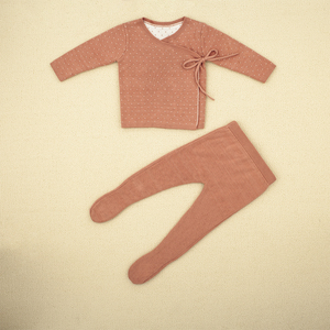 Vestiti caldi <span class=keywords><strong>invernali</strong></span> di alta qualità su misura per bambini vestiti per neonati per bambina in cotone abiti adorabili set di 2 pezzi maglione lavorato a maglia - Product Image 4