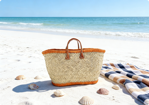 Panier de pique-nique multifonctionnel de grande taille, tissé à la main, écologique, de haute qualité, tendance et coloré - Product Image 2