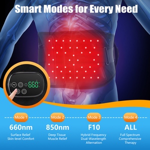Không dây eo massager với 660nm 850nm Nir liệu pháp ánh sáng đỏ rung massage vành đai để giảm đau lưng và hỗ trợ thắt lưng - Product Image 3