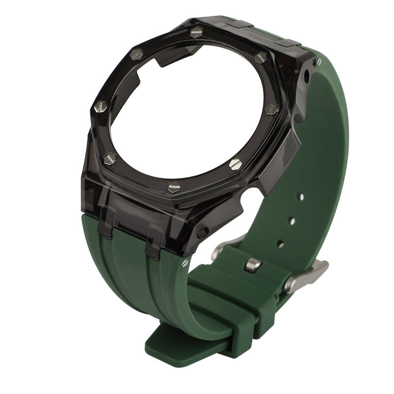 GA-2100 bande verte WDark + étui noir