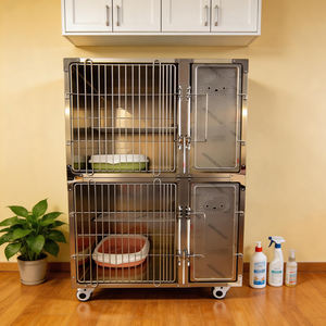 Cage vétérinaire en acier inoxydable pour animaux, enclos de hospitalisation pour animaux, cage de récupération médicale pour clinique vétérinaire - Product Image 2