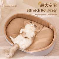 Lit pour animaux de compagnie lavable, coussin amovible, lit doux pour chien, tapis de couchage pour chat, utilisation en intérieur