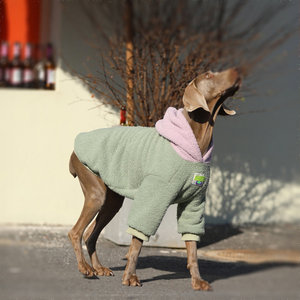 Qiqu เสื้อฮู้ดสำหรับสุนัขขนแกะมีฮู้ดดีไซน์ใหม่ออกแบบได้ตามต้องการเสื้อผ้าสุนัขขนาดใหญ่ - Product Image 6