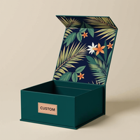 Boîte cadeau en papier magnétique noire avec logo personnalisé Boîtes d'emballage rigides et pliantes recyclables avec couvercle magnétique Boîtes cadeaux pliantes