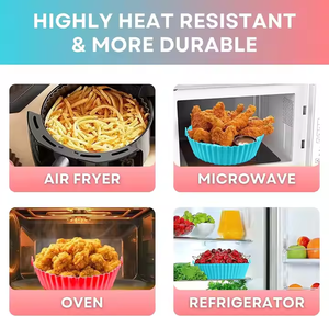 Custom Food Grade <strong>Silicone</strong> <strong>Air</strong> <strong>Fryer</strong> Liners with Comfortable Handle Reusable <strong>Silicone</strong> <strong>Air</strong> <strong>Fryer</strong> Baking <strong>Dishes</strong> Pans - Product Image 5