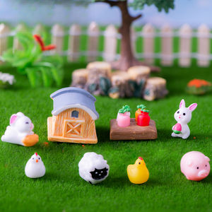 Vente en gros de toutes sortes de motifs animaux mignons de la ferme micro paysage ornement personnalisé ornement en résine ornement - Product Image 2