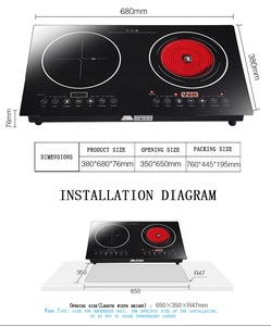 Thiết Kế Thời Trang Mới Giá Xuất Xưởng Điều Khiển Cảm Ứng Đa Chức Năng Điện Đôi Bếp Cảm Ứng + Bếp Hồng Ngoại - Product Image 6