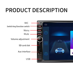 Moniteur de voiture universel 7 pouces <span class=keywords><strong>avec</strong></span> CarPlay, radio <span class=keywords><strong>GPS</strong></span> 7010 <span class=keywords><strong>avec</strong></span> DSP, lecteur multimédia portable <span class=keywords><strong>2</strong></span> <span class=keywords><strong>DIN</strong></span> pour voiture - Product Image 6