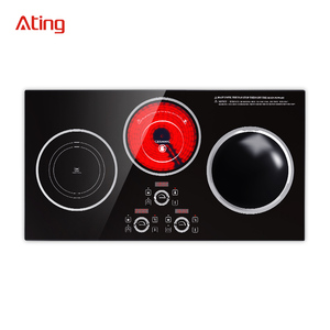 Placas de Cocción Induccion <span class=keywords><strong>Induo</strong></span> con Control Integrado, Potencia de 3500W, Compartimento de Energía, 3 Quemadores, 220-240V - Product Image 1