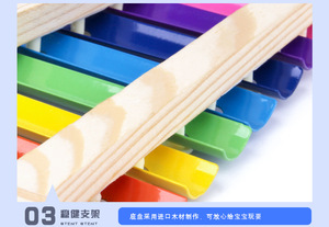 I bambini infantili di legno ottava mano bussare al pianoforte prima educazione del bambino strumento musicale giocattolo educativo 1-2-3 anni di età i piccoli - Product Image 3