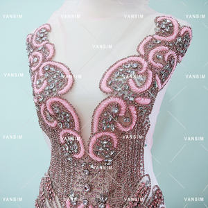 Aplique de Pedrería Brillante Plateado, Dorado y <span class=keywords><strong>Rosa</strong></span> para <span class=keywords><strong>Vestido</strong></span>, Ideal para Bodas, Fiestas, Desfiles de Moda, Carnavales y Disfraces de Baile - Product Image 6