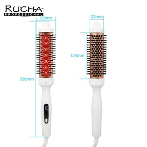 RUCHA Brosse à friser infrarouge professionnelle de 32mm et 38 mm, peigne volumateur à chauffage rapide PTC, brosse thermique - Product Image 5