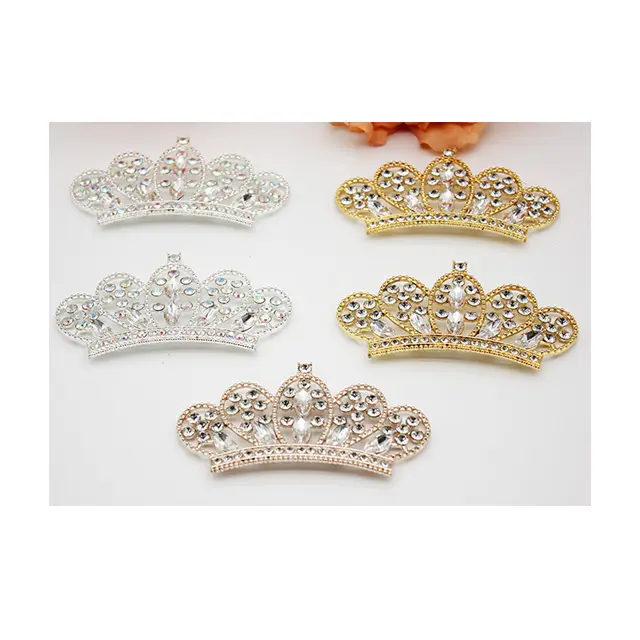 Alloy popular high-end diamond inlaid crown clothing curtains, pillows, zipper accessories