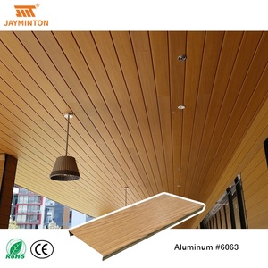 Aluinum木纹线性挡板天花板装饰金属铝条天花板瓷砖 - Product Image 1