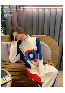 Costume de sport pour femme, printemps et automne 2022, nouvelle mode haut de gamme, pull à manches longues, style occidental, costume pour femme - Product Image 6