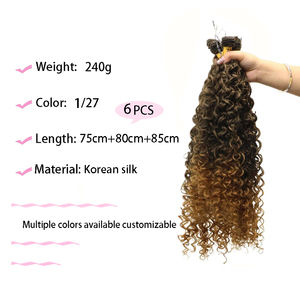 Máquina de pelo liso de fibra de alta temperatura, doble trama, Color personalizado, suave, resistente al desprendimiento, pelo hecho a mano - Product Image 5