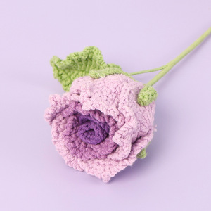 <span class=keywords><strong>Bouquet</strong></span> <span class=keywords><strong>de</strong></span> fleurs roses tricoté à la main pour la Saint-Valentin Fête des mères Anniversaire Mariage Journée des enseignants - Product Image 4