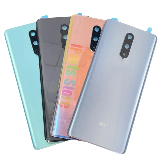 IPARTS Housing for OnePlus 8 5G 1+8 IN2013 Glass Battery Back Cover Repair Replacement Door Phone Rear Case with Camera Lens