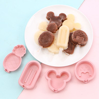 Moule à glaces en silicone, 4 et 8 cavités, pour la fabrication de glaces maison, yaourts et desserts