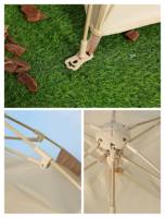 Tente de camping portable légère, imperméable et coupe-vent, professionnelle, double couche, en polyester 210T, pour 3-4 personnes, amovible