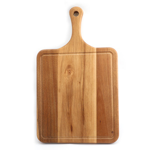 Planche à découper en bois d'acacia rectangulaire de 2 cm d'épaisseur avec poignée de suspension pour la préparation de steaks, sushis et pizzas - Product Image 1