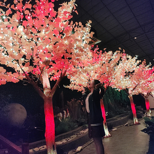 Tùy chỉnh RGB <span class=keywords><strong>LED</strong></span> Cây giáng sinh đèn PVC Gingko Biloba trang trí chiếu sáng bên ngoài kiểm soát thay đổi màu sắc cảnh quan - Product Image 5