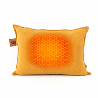 Coussin chauffant en tissu doux tricoté, rechargeable sans fil, décoration de canapé, coussin chauffant électrique chaud pour l'hiver
