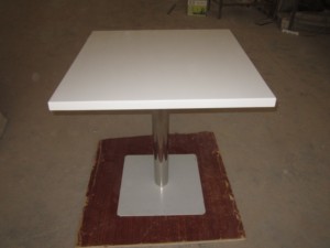 צבע לבן גן שולחן קוריאנים משטח מוצק אבן שולחן העליון מותאם אישית שולחן בר מודרני - Product Image 4