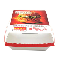 Boîte à emporter en carton blanc, conteneur de qualité alimentaire, emballage de restauration rapide, carton blanc pour hamburgers