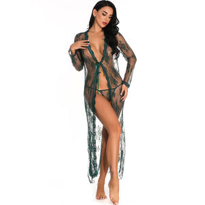 Traje <span class=keywords><strong>de</strong></span> lencería Sexy <span class=keywords><strong>de</strong></span> una pieza para <span class=keywords><strong>mujer</strong></span>, <span class=keywords><strong>ropa</strong></span> interior Sexy <span class=keywords><strong>de</strong></span> encaje, vestido erótico dividido - Product Image 2