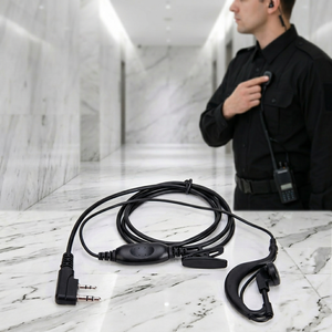 Auricular con Reducción de Ruido de <span class=keywords><strong>2</strong></span> Pines, Micrófono PTT, Audio Nítido, Manos Libres para Baofeng UV5R Kenwood KPG29D KPG48D - Product Image 1