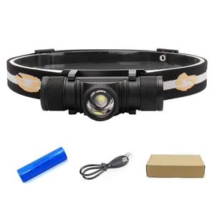 निविड़ अंधकार 1000 Lumens Headlamp टॉर्च फोकस समायोज्य यूएसबी रिचार्जेबल 18650 बैटरी Headlamp एलईडी Headlamps के साथ सेट