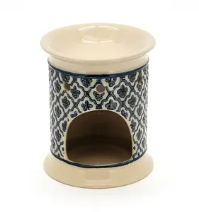 Wholesale ceramic burner aroma essential crystal incense burne weight loss capsules porcelain tealight candle diffuser