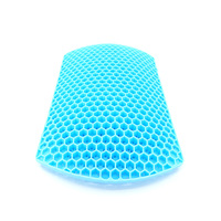 Coussin de soutien lombaire en gel Massage Sièges de voiture pliés amovibles Avion d'allaitement Hôtel Camping Chaises de bureau Col carré