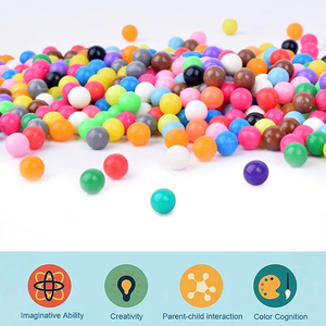 Perles magiques Aqua Fuse lumineuses pour enfants, 500 perles colorées de 5 mm, fournitures d'arts et d'artisanat pour la <span class=keywords><strong>maison</strong></span> et l'école, idéales pour Noël - Product Image 2