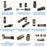 Cable Coaxial RG59 RG6, Conector F de 28 mm, Conector de Compresión RG6