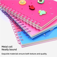 Cuaderno Espiral con Anillas, Diseño Divertido, A5, para Estudiantes, Papelería, Cuaderno de Hojas Sueltas Coloridas